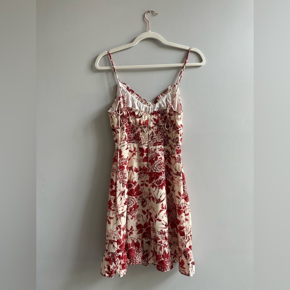 Red floral reformation-style dress - size S new - Picture 5 of 7